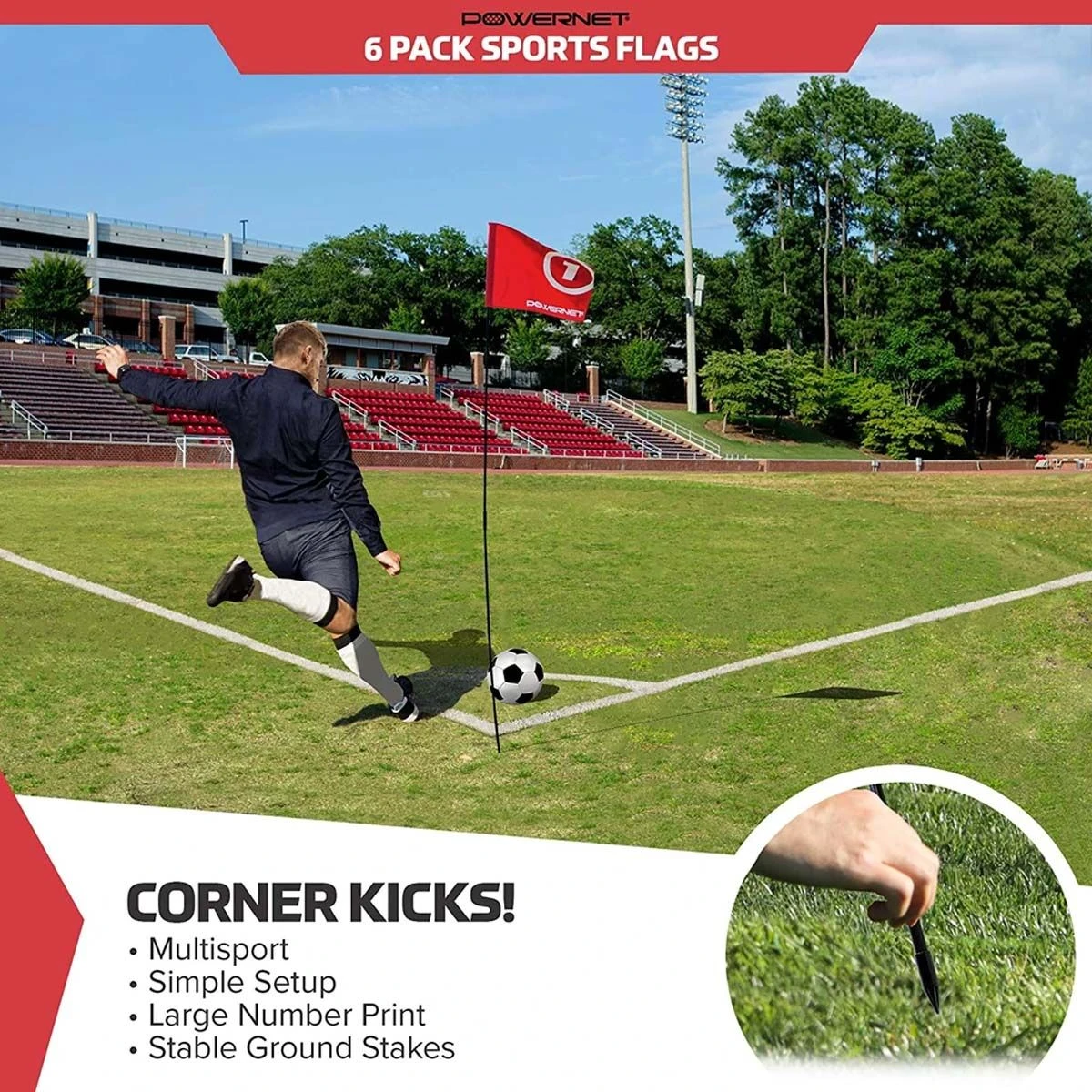 Buy π POWERNET Sports Flags, Set/6 π― 3 Buy π POWERNET Sports Flags, Set/6 π― - Image 3