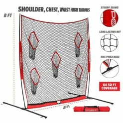 Best Pirce ⭐ POWERNET 8'x8' Football QB Pass Accuracy Trainer Net 👍 -Football Sales Store a47 026 04