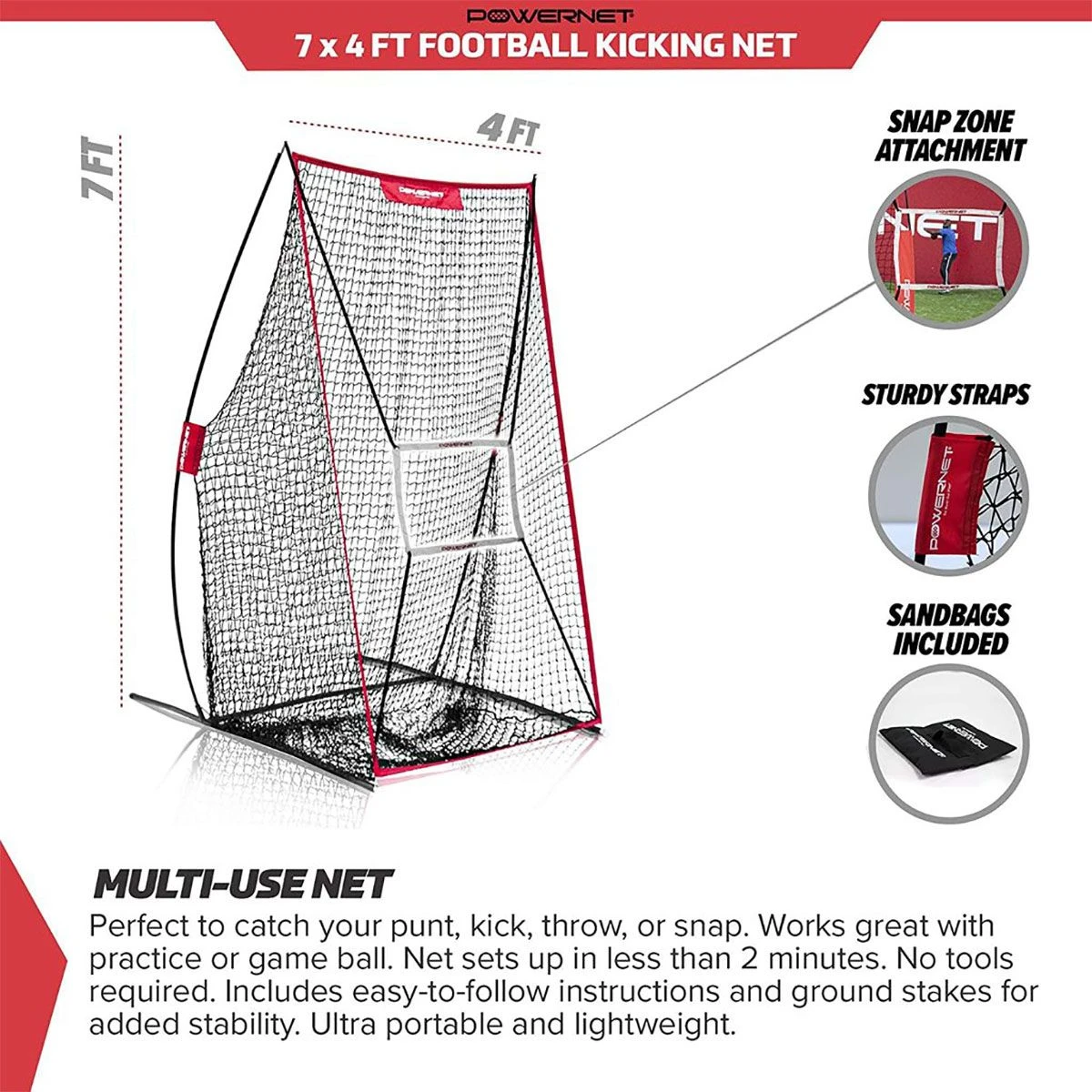 Outlet π― POWERNET Football Sideline Kicking Net π 2 Outlet π― POWERNET Football Sideline Kicking Net π - Image 2