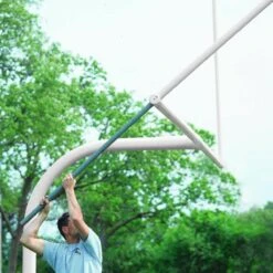 Best Sale 🎁 Bison Official High School Football Goal Posts, 5-9/16'' dia., WHITE, FB55HS-WT 🔔 -Football Sales Store a47 178 new 04