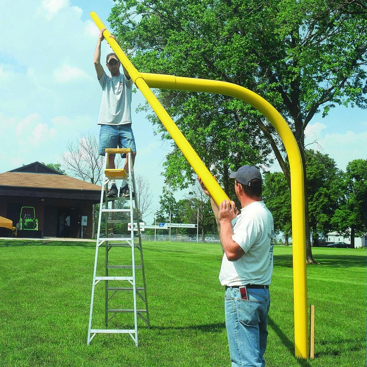 Budget π Bison Official High School Football Goal Posts, 5-9/16'' dia., YELLOW, FB55HS-SY β 2 Budget π Bison Official High School Football Goal Posts, 5-9/16'' dia., YELLOW, FB55HS-SY β - Image 2