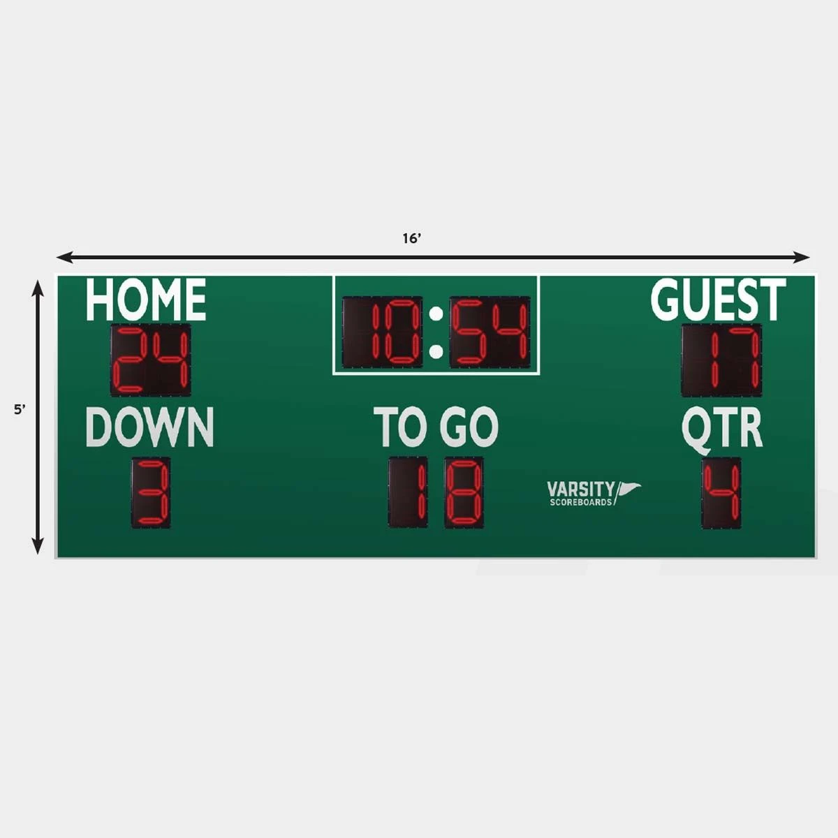 Best Pirce π₯° Varsity Scoreboards 7416 Football Scoreboard, 16'W x 5'H π 4 Best Pirce π₯° Varsity Scoreboards 7416 Football Scoreboard, 16'W x 5'H π - Image 4